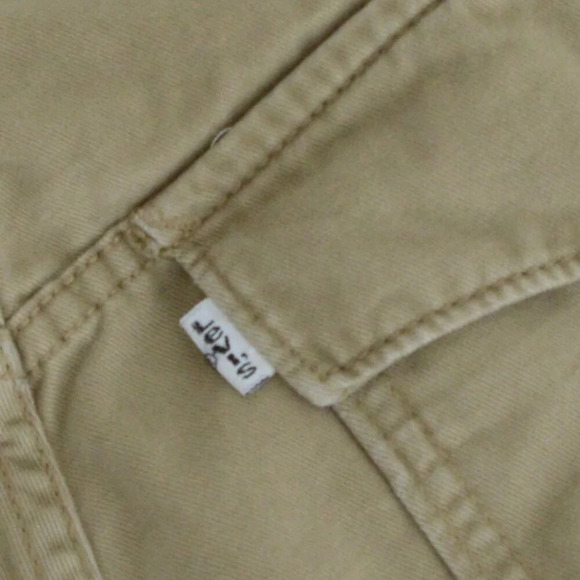 Levi's Tan White Tab Tag 100% Cotton Sku# Wpl 423 Cargo Shorts Size  33 - Picture 10 of 10